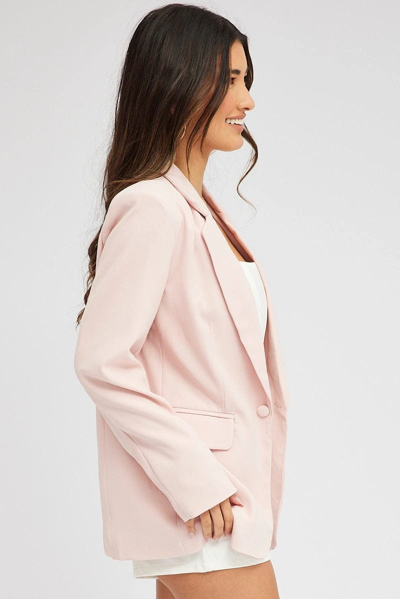 Pink Jacket Long Sleeve Collar Neck 6 Pink Jacket Long Sleeve Collar Neck - Image 4