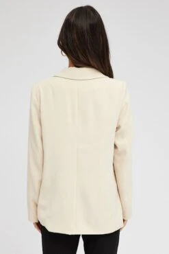 Beige Jacket Long Sleeve Collar Neck -Women Clothing Shop oj9130a 33wb stone 5