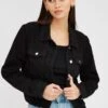 Black Denim Crop Jacket 1 Black Denim Crop Jacket -Women Clothing Shop ojo10164b 33wb black 1