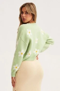 Print Knit Cardigan Long Sleeve Relaxed V-Neck -Women Clothing Shop oversize cardigan print knit cardigan long sleeve relaxed v neck 32980845002945