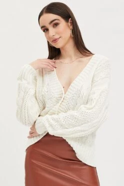 White Knit Cardigan Long Sleeve Relaxed Cable 10 White Knit Cardigan Long Sleeve Relaxed Cable -Women Clothing Shop oversize cardigan white knit cardigan long sleeve relaxed cable 32965140938945