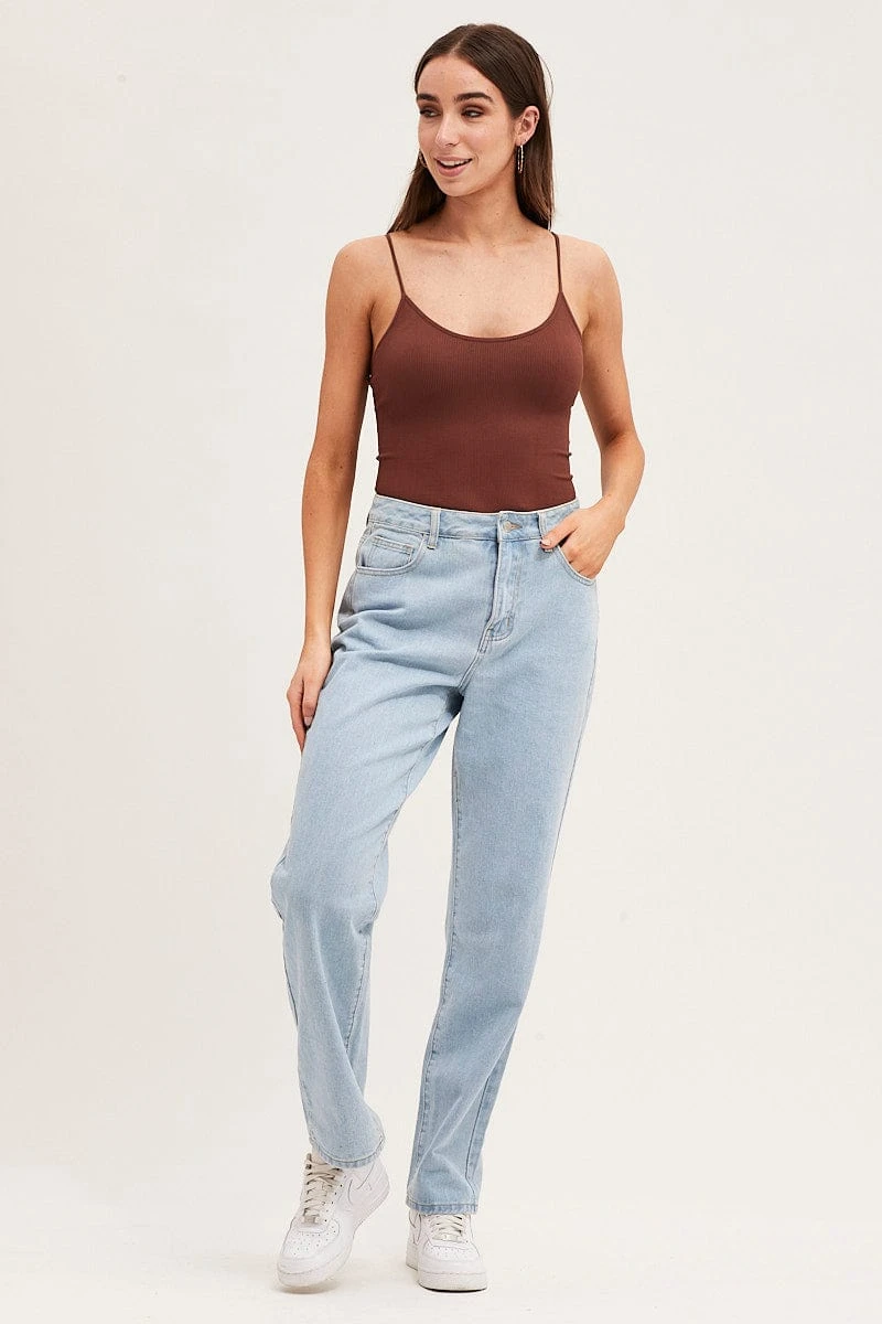 Brown Seamless Singlet Top 4 Brown Seamless Singlet Top - Image 2