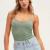 Green Seamless Singlet Top 2 Green Seamless Singlet Top -Women Clothing Shop singlet green seamless singlet top 32967161184449