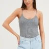 Grey Seamless Singlet Top -Women Clothing Shop singlet grey seamless singlet top 32980790739137