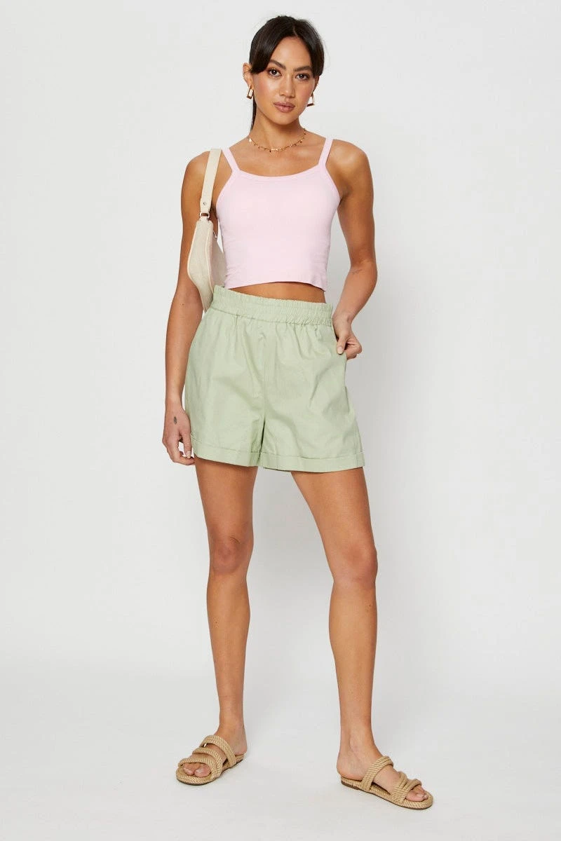 Pink Singlet Top Seamless Crop 4 Pink Singlet Top Seamless Crop - Image 2