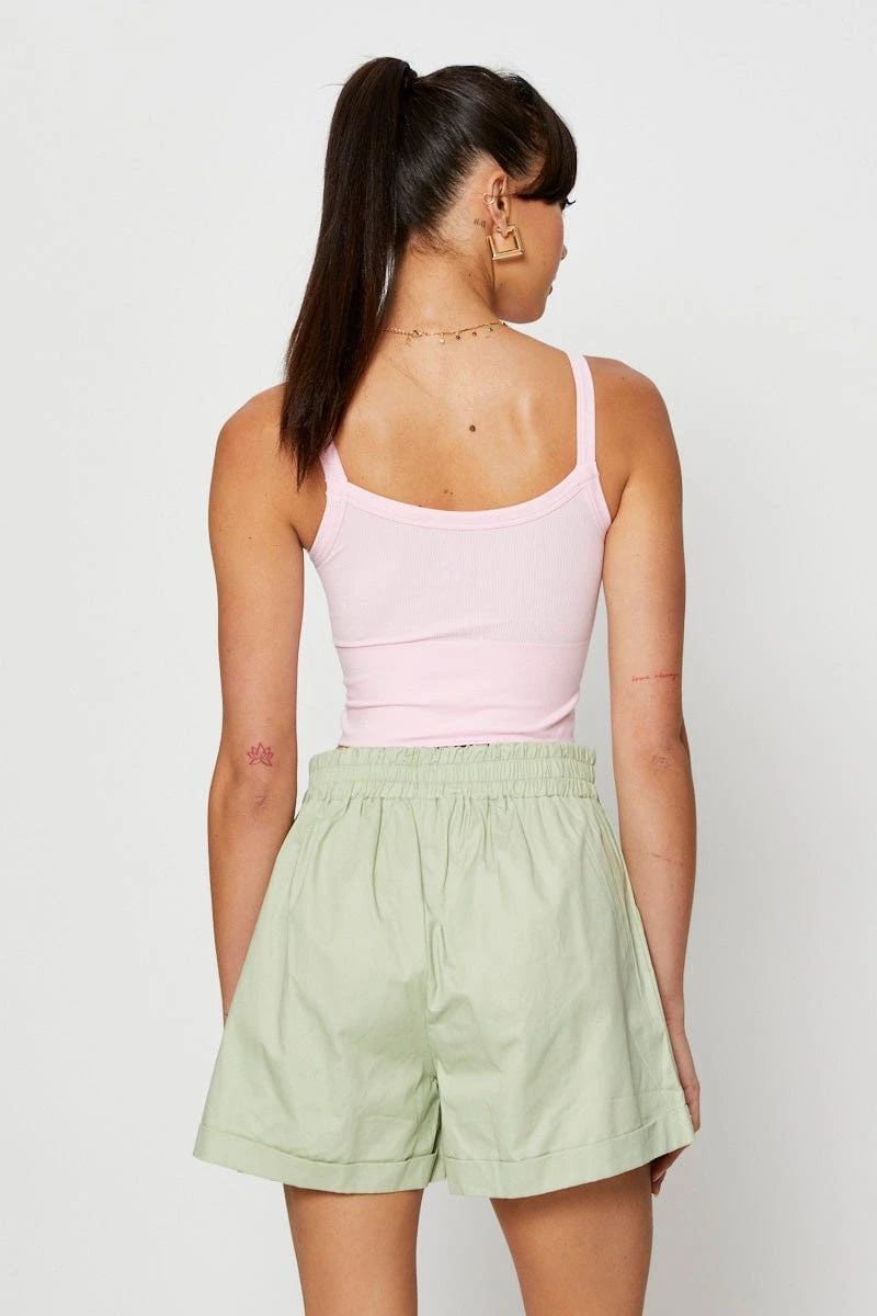 Pink Singlet Top Seamless Crop 7 Pink Singlet Top Seamless Crop - Image 5