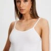 White Essential Seamless Rib Singlet -Women Clothing Shop singlet white essential seamless rib singlet 32964904943809