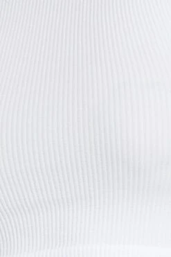 White Rib Top Seamless Crop -Women Clothing Shop singlet white rib top seamless crop 32964802937025