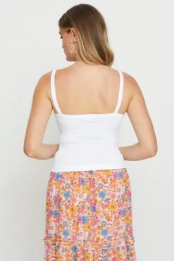 White Singlet Top Sleeveless Seamless -Women Clothing Shop singlet white singlet top sleeveless seamless 32964790091969