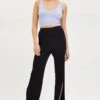 Black Knit Pants Knit High Rise 2 Black Knit Pants Knit High Rise -Women Clothing Shop track long black knit pants knit high rise 32964950360257