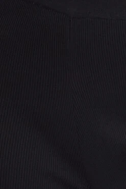 Black Knit Pants Knit High Rise -Women Clothing Shop track long black knit pants knit high rise 32964950524097