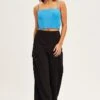 Black Cargo Pant -Women Clothing Shop wide leg pants black cargo pant 32965046534337