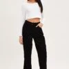 Black Wide Leg Pants Mid Rise Corduroy -Women Clothing Shop wide leg pants black wide leg pants mid rise corduroy 32964948918465