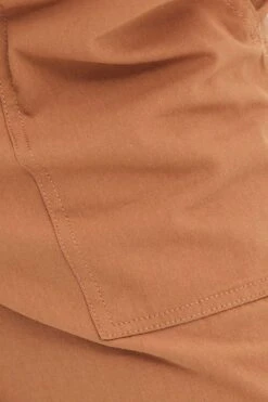 Beige Cargo Pant Mid Rise -Women Clothing Shop wide leg pants camel cargo pant mid rise 32980834943169