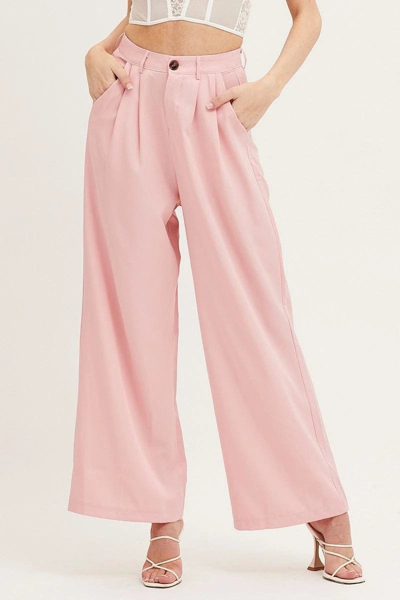 Pink Pants Wide Leg 4 Pink Pants Wide Leg - Image 2