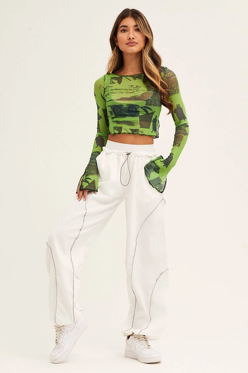 White Cargo Parachute Pants 3 White Cargo Parachute Pants