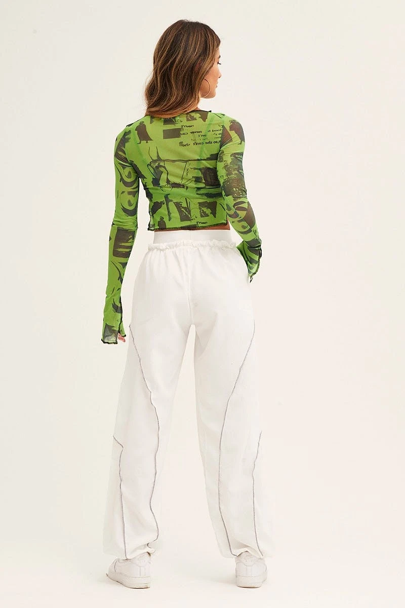 White Cargo Parachute Pants 7 White Cargo Parachute Pants - Image 5