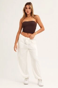 White Cargo Parachute Pants Out Pocket 10 White Cargo Parachute Pants Out Pocket -Women Clothing Shop wide leg pants white cargo parachute pants out pocket 32980821016769