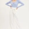 White Paper Bag Pants Wide Leg -Women Clothing Shop wide leg pants white paper bag pants wide leg 32965043355841