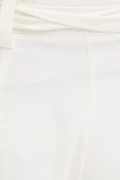 White Paper Bag Pants Wide Leg -Women Clothing Shop wide leg pants white paper bag pants wide leg 32965043585217