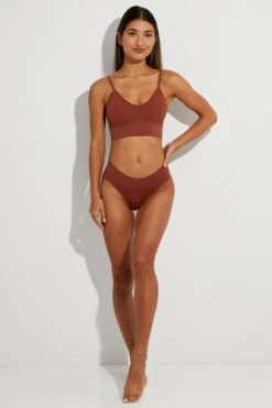 Brown Seamless Lingerie Set -Women Clothing Shop wl000069c 84f6 brown 2